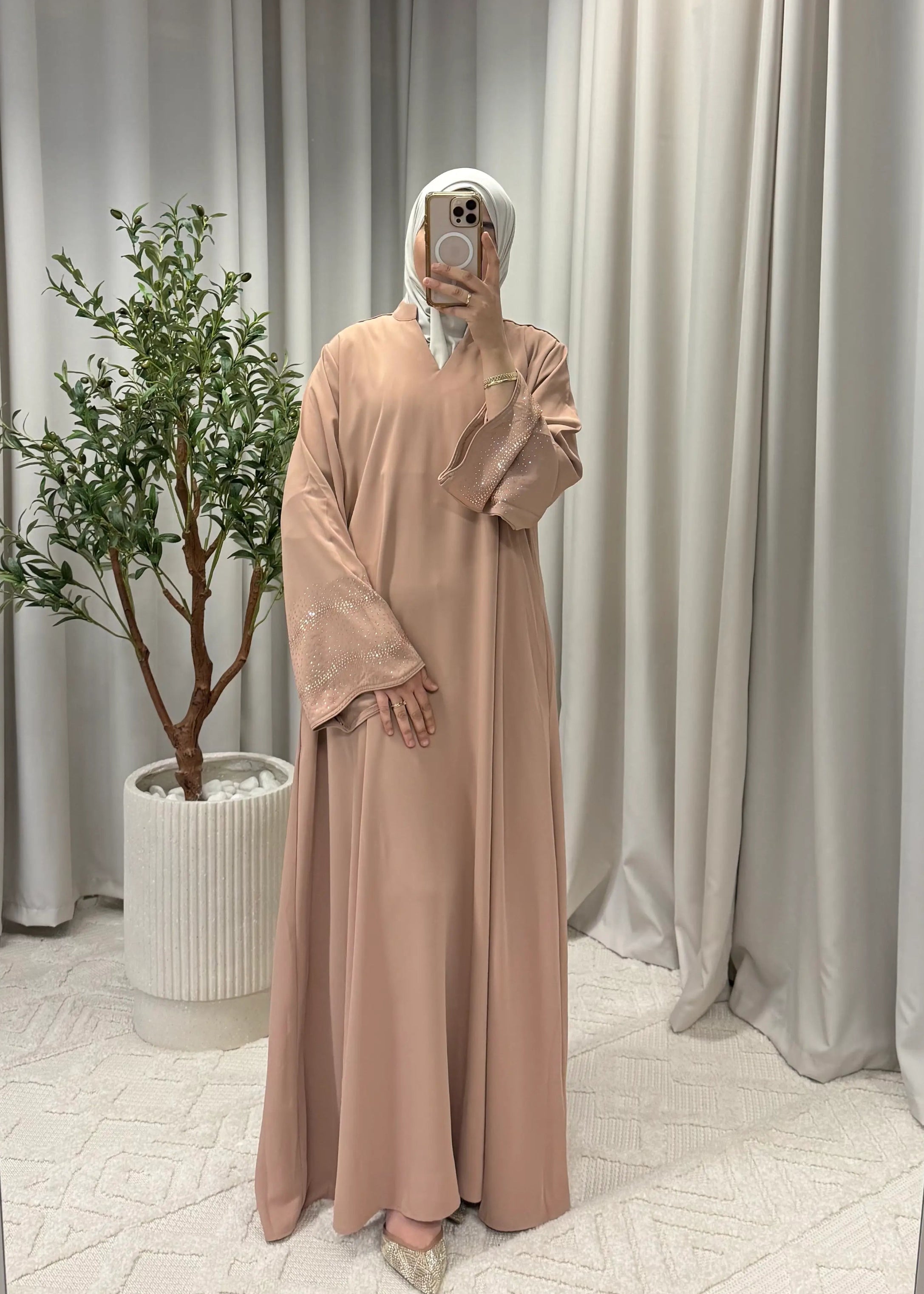 NADIA GLOW ABAYA ROSE