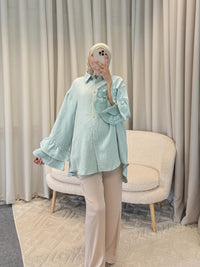 RUFFLE BLOUSE MINT