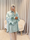 RUFFLE BLOUSE MOUW MINT