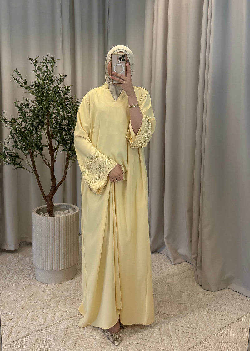 NADIA GLOW ABAYA YELLOW