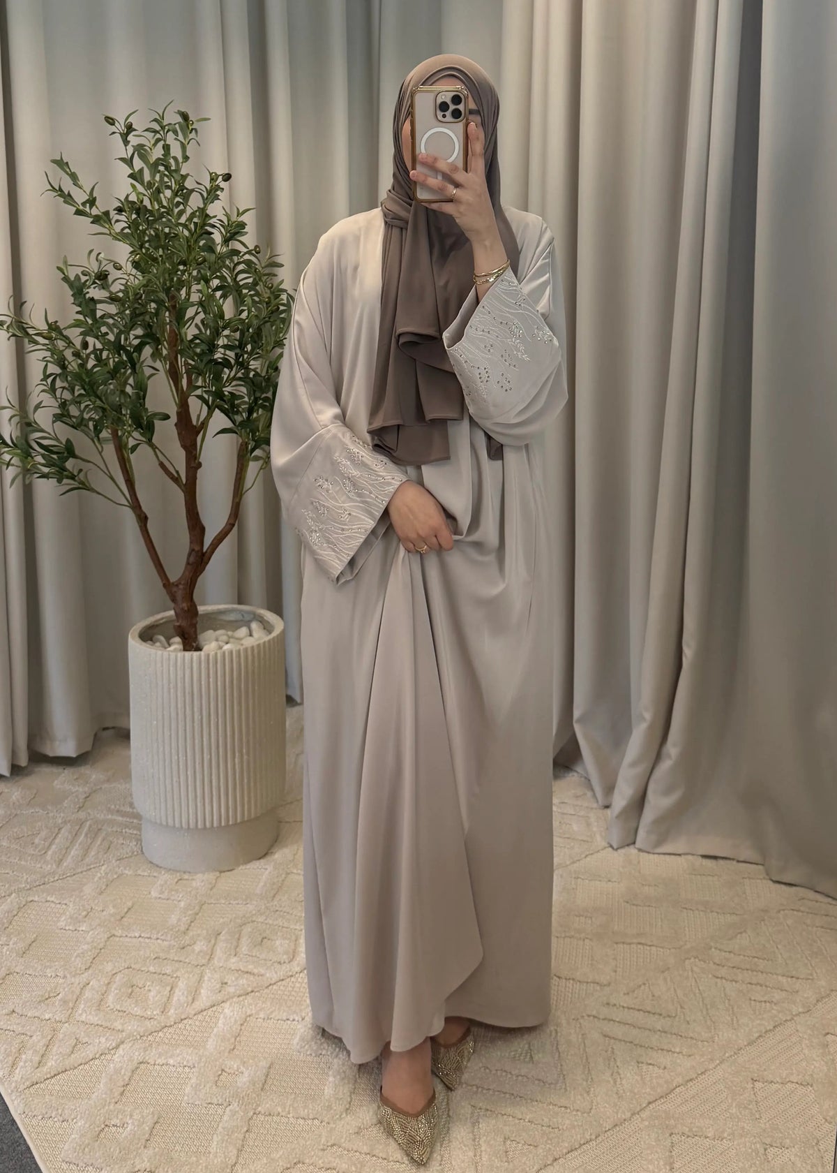 AMINA ABAYA BEIGE