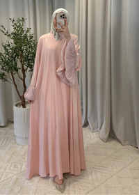 FARASHA STONE ABAYA PINK