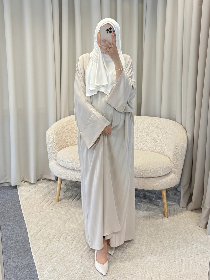 HAJAR BUTTERFLY ABAYA BEIGE