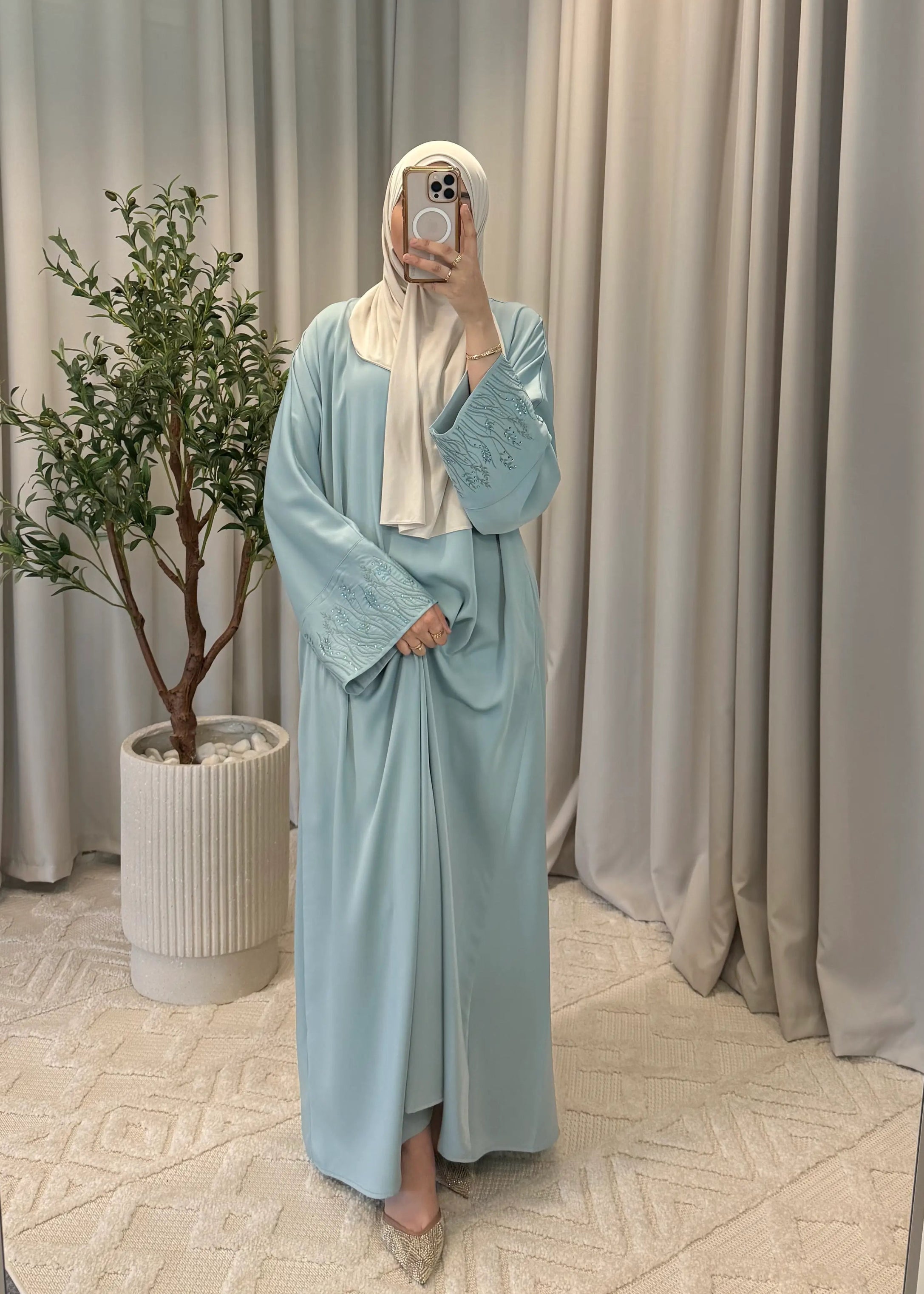 AMINA ABAYA BLUE
