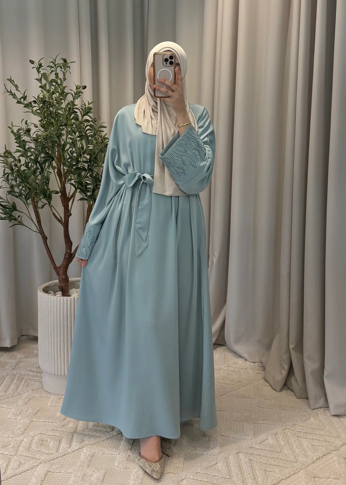 AMINA ABAYA BLUE