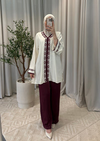 SALMA SET BURGUNDY