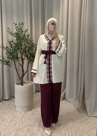 SALMA SET BURGUNDY