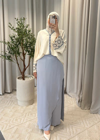 ALINA SKIRT PANTS SET BLUE