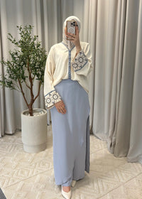 ALINA SKIRT PANTS SET BLUE
