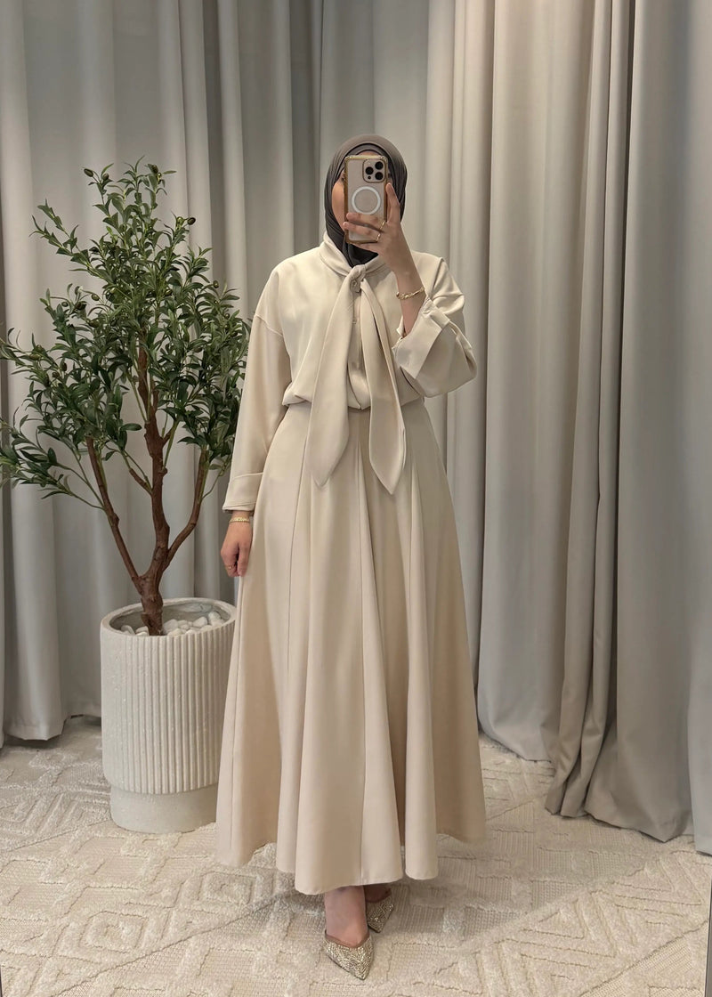 HAFSA SKIRT SET CREAM