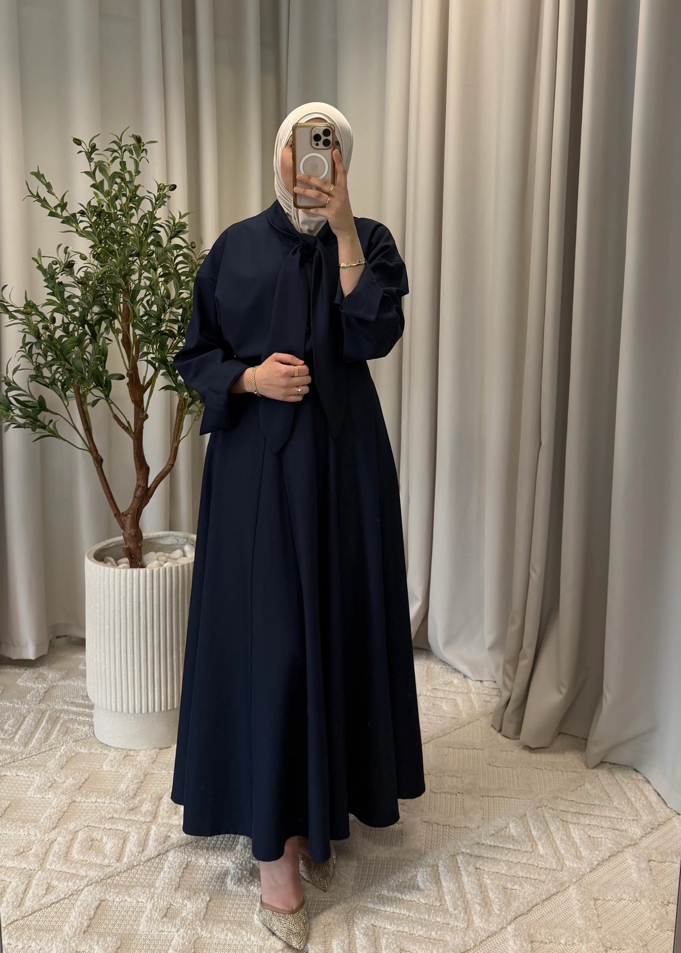 HAFSA SKIRT SET NAVY