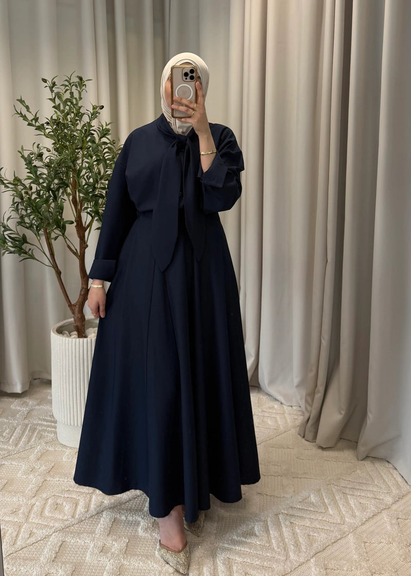 HAFSA SKIRT SET NAVY