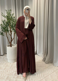 NISA ABAYA SET BURGUNDY