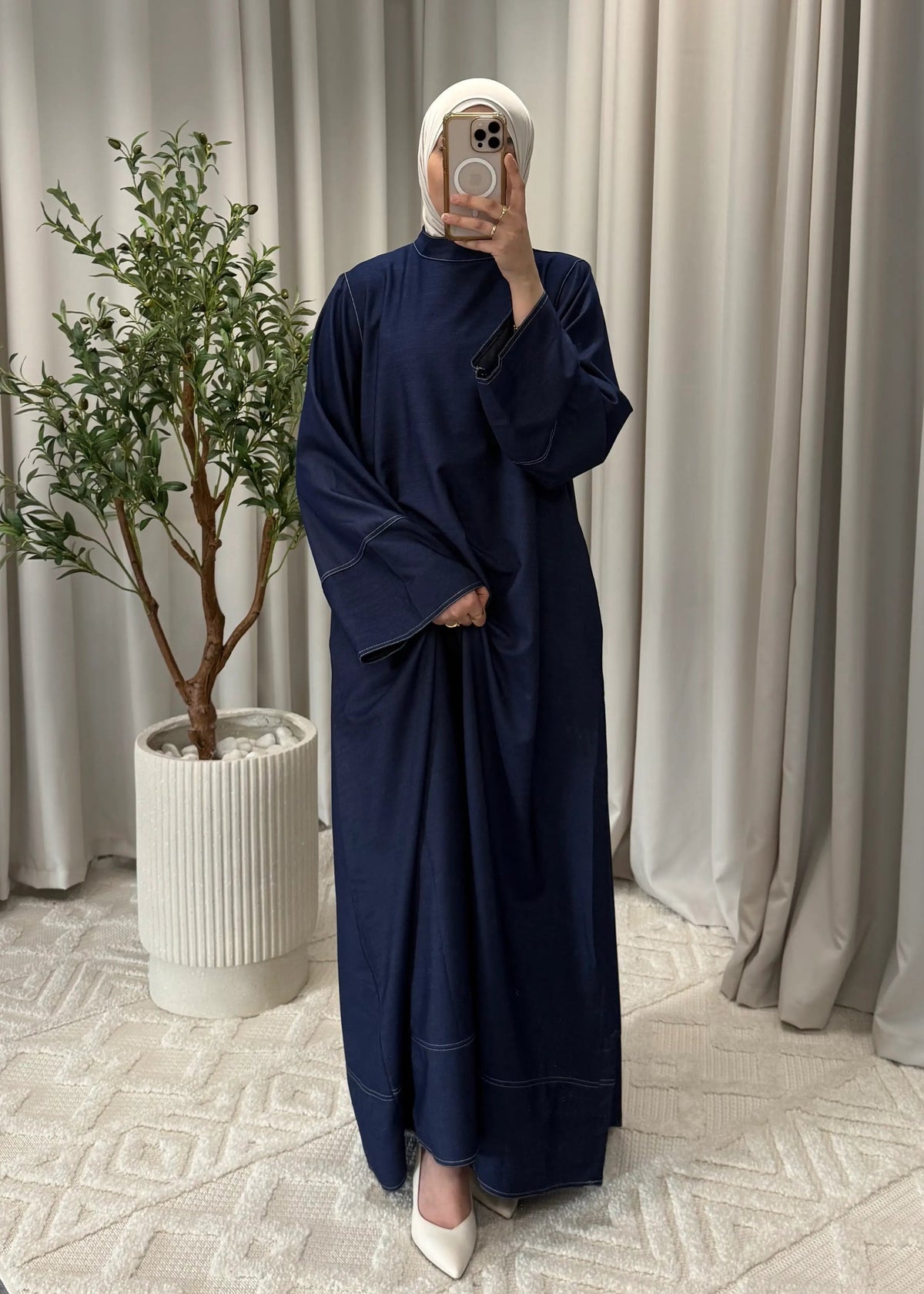 SANA DENIM LOOK DRESS BLUE