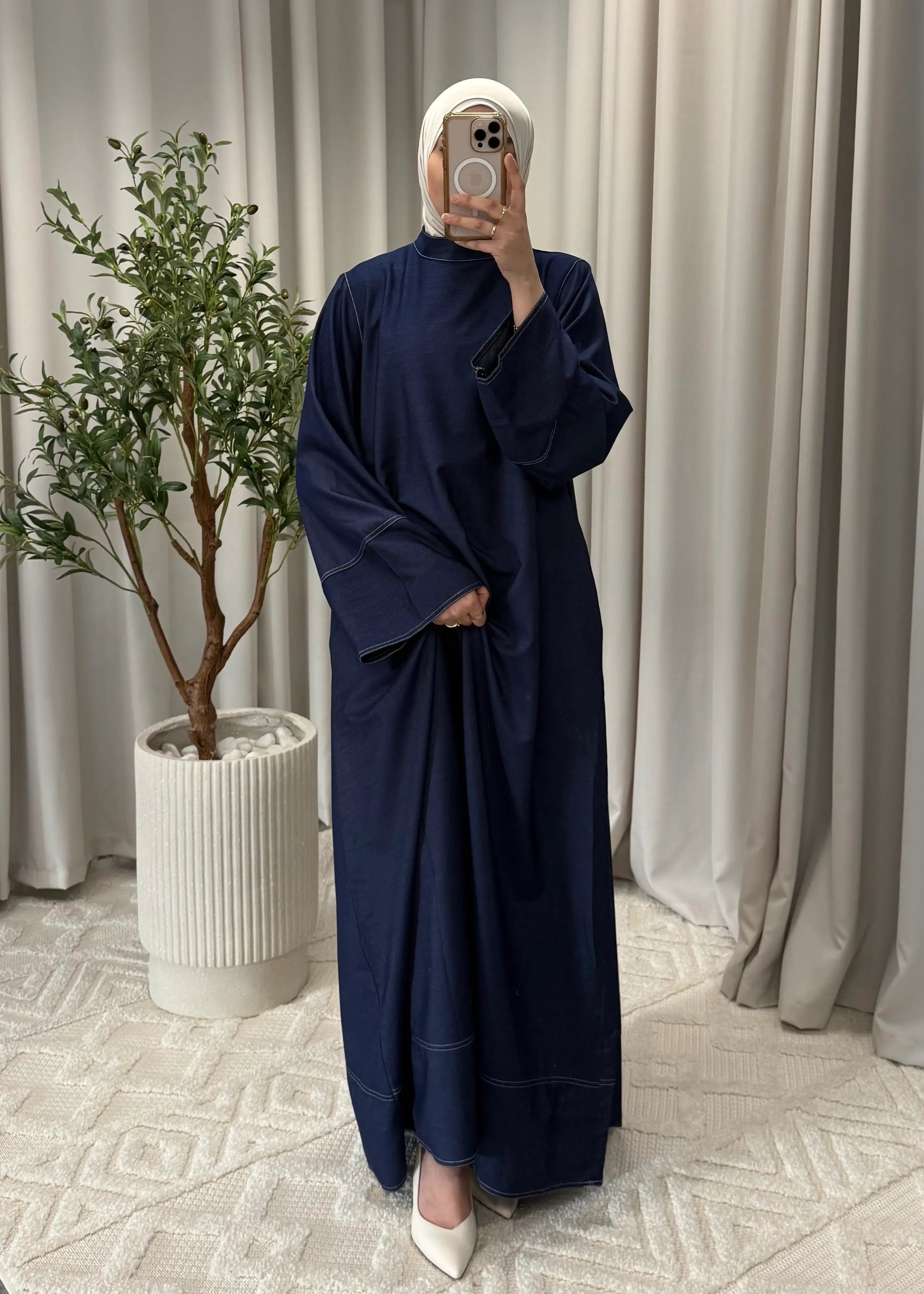 SANA DENIM LOOK DRESS BLUE