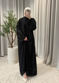 sana denim look dress black