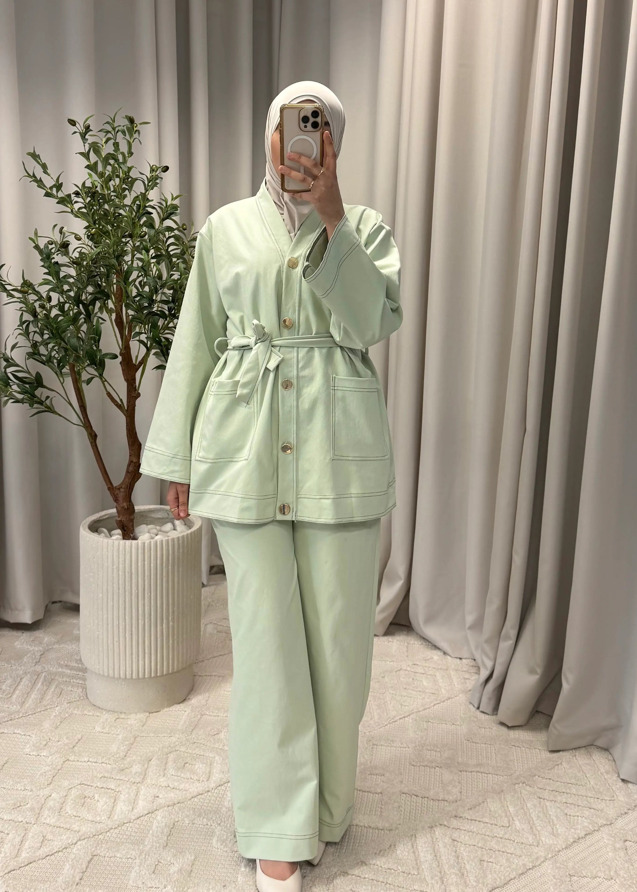 MALIKA SET SOFT MINT