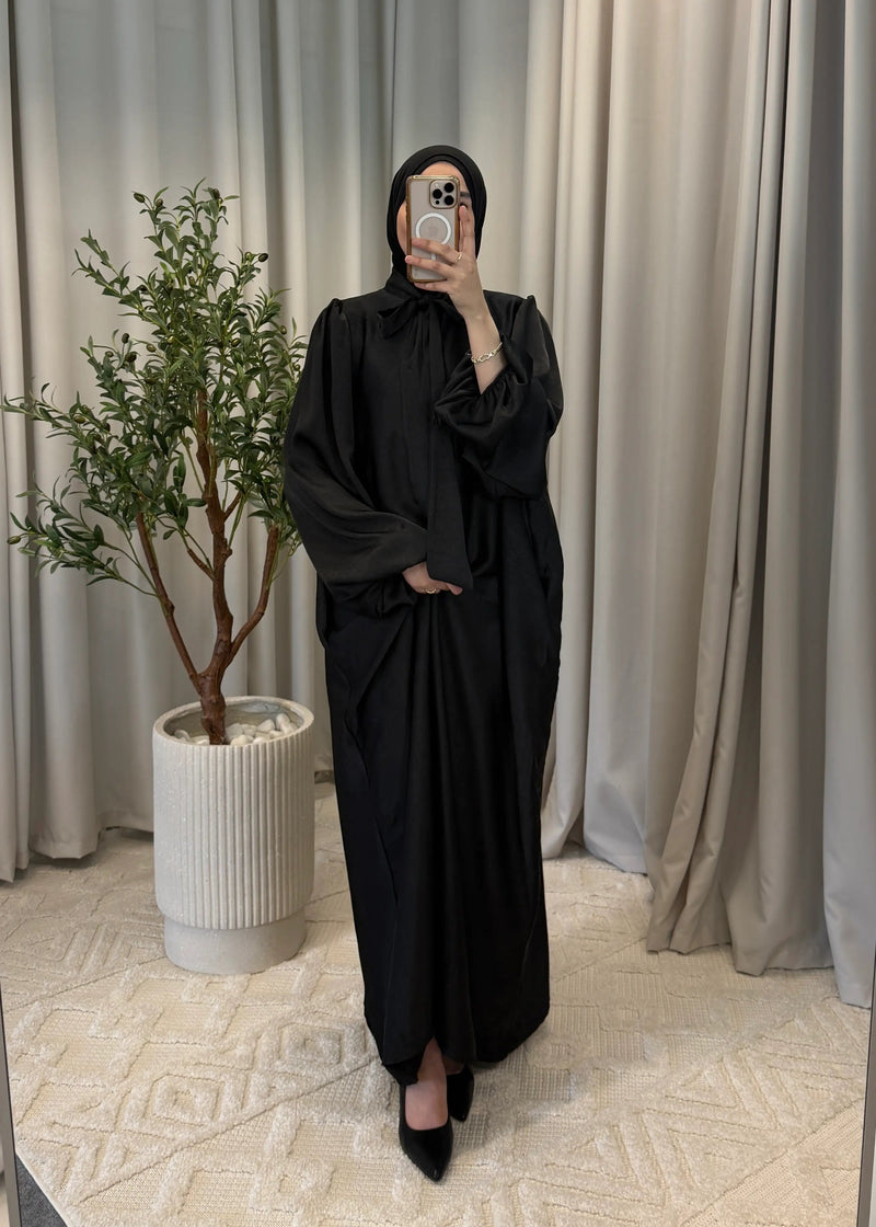 LEYLA BOW ABAYA BLACK