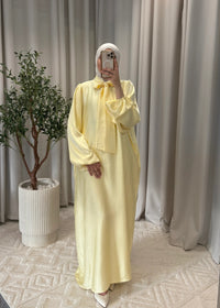 LEYLA BOW ABAYA YELLOW