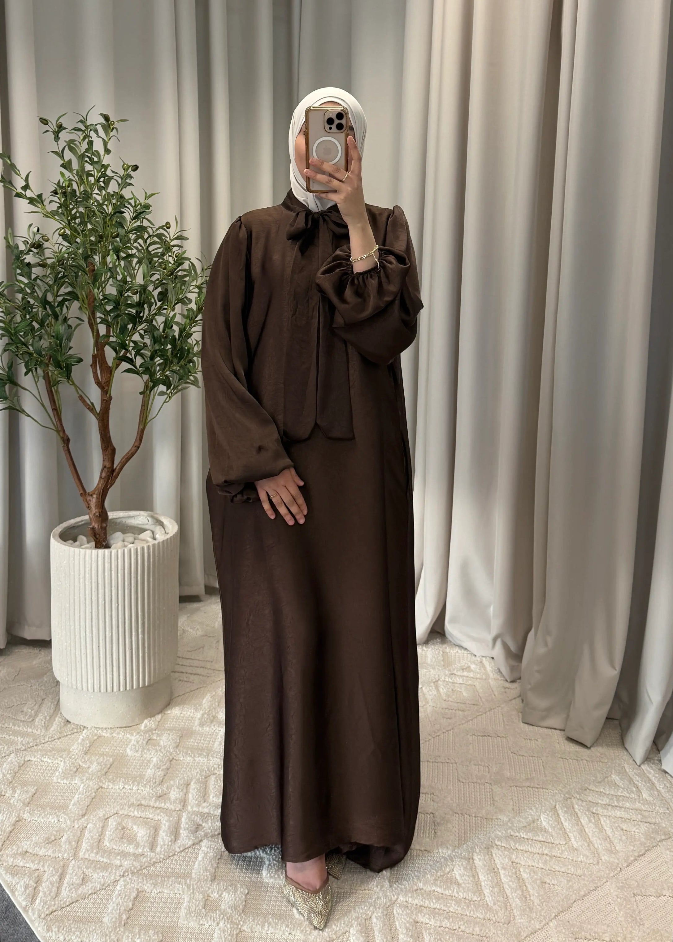 coffee abaya leyla bow