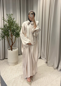leyla abaya cream