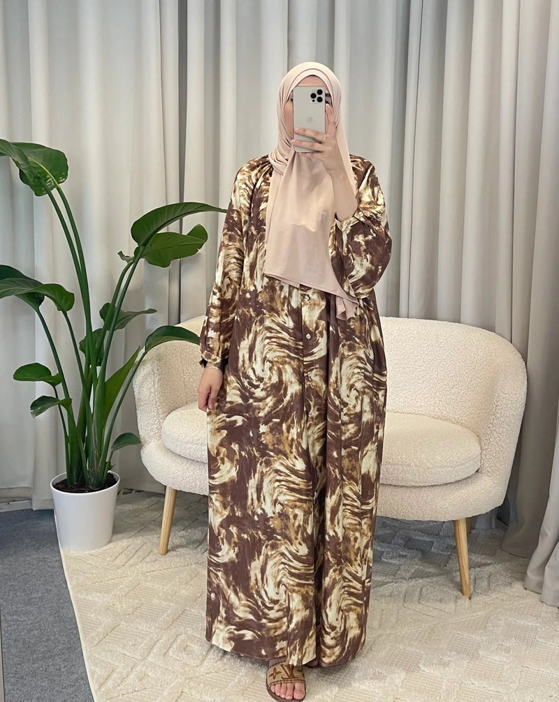 najoua dress brown