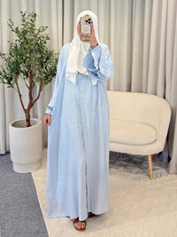 NABILA RUFFLE DRESS BLUE 