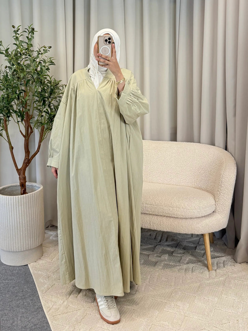 NAFISA COTTON DRESS GREEN