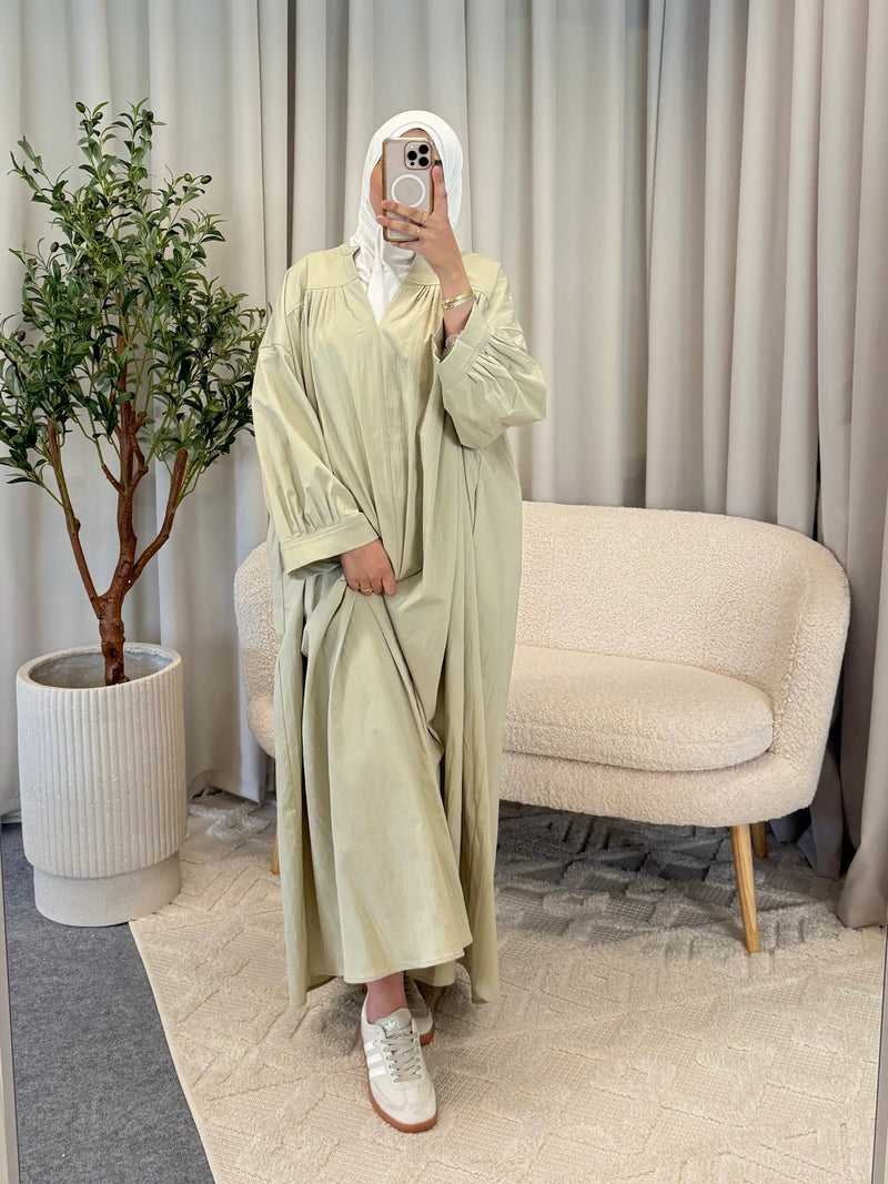 NAFISA COTTON DRESS GREEN