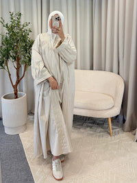 NAFISA COTTON DRESS BEIGE