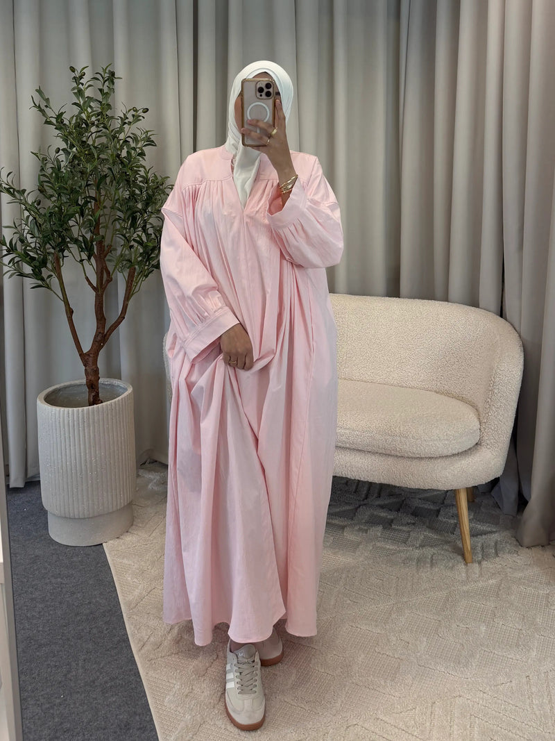 NAFISA COTTON DRESS PINK