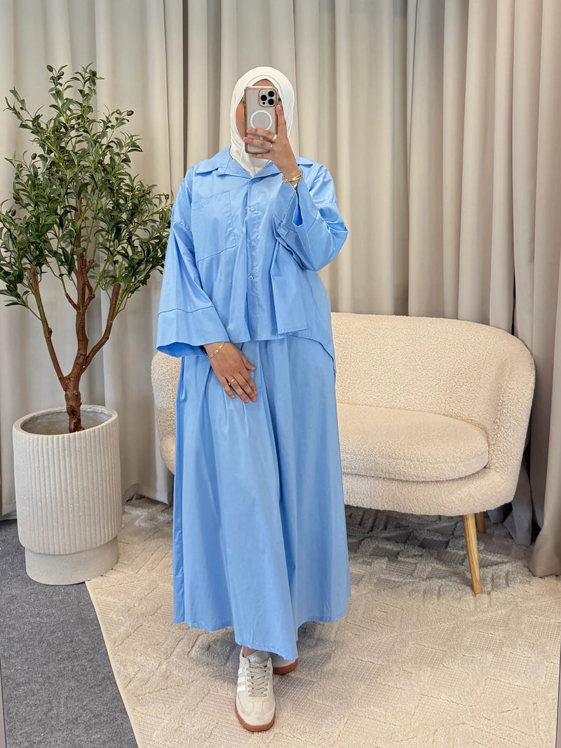 SAMAH SET SKIRT BLUE