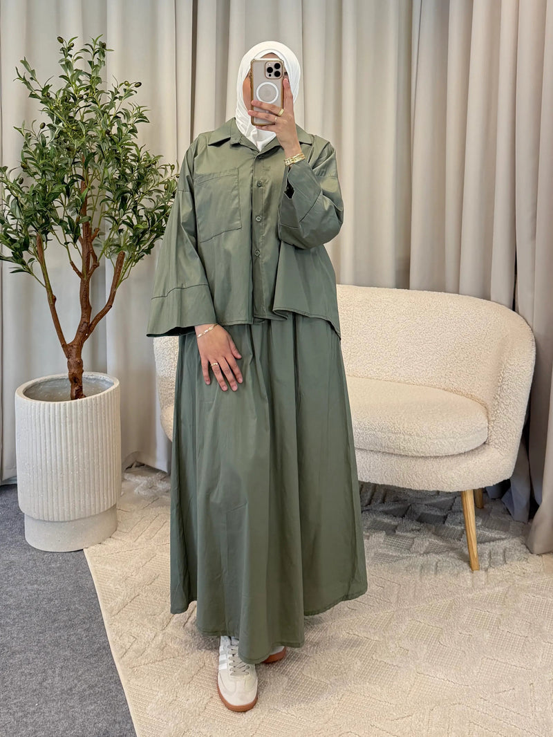 SAMAH SKIRT SET GREEN