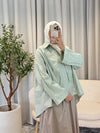 FATIN BLOUSE MINT ZIJKANT