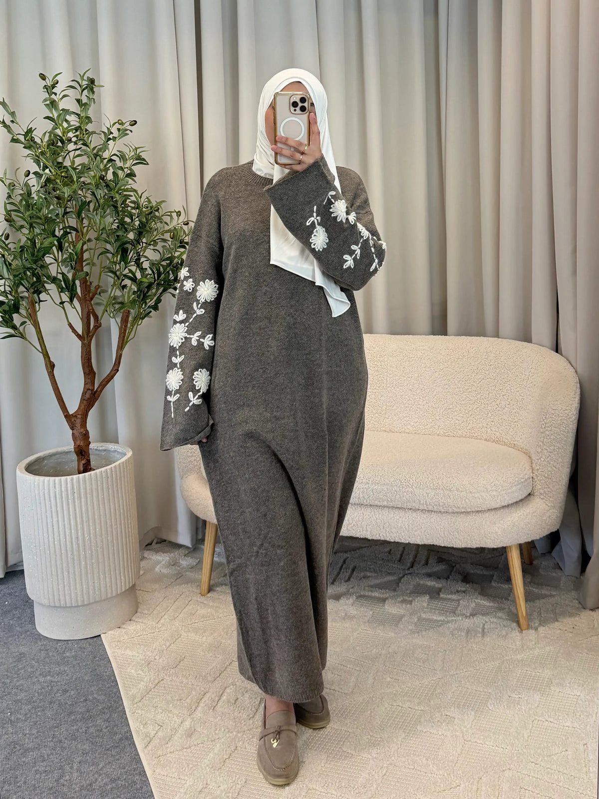 SOHA SWEATER DRESS TAUPE