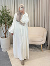 NABILA RUFFLE DRESS WHITE