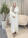 NABILA RUFFLE DRESS WHITE 