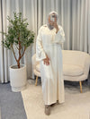 NAWAL SATIN DRESS CREAM